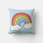 Coussin Illustration de l'arc-en-ciel coloré (Recto)