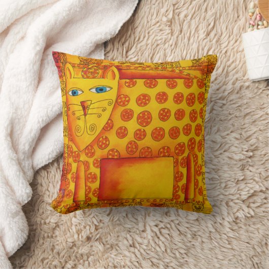 Coussin Illustration de léopard à l'aquarelle à motifs (Couverture)