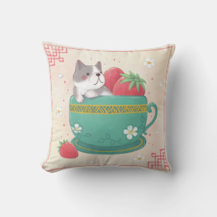 Coussin Illustration de l'équipe de France de Bulldog, de