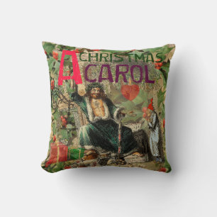 Coussin Illustration de l'esprit de Noël présent Scrooge
