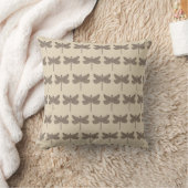 Coussin Illustration de libellule motif violet et beige (Couverture)