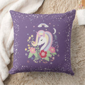 Coussin Illustration de licorne de poutre (Couverture)