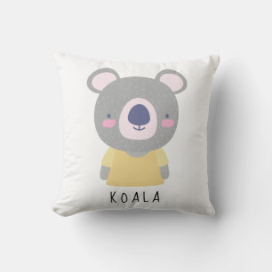 Coussin Illustration de l'ours Cute Koala - Personnalisabl
