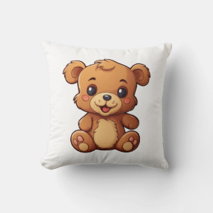 Coussin Illustration de l'ours de dessin