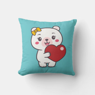 Coussin Illustration de l'ours en peluche