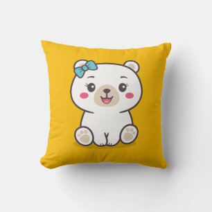 Coussin Illustration de l'ours en peluche