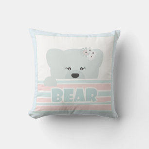 Coussin Illustration de l'ours en peluche pour enfants