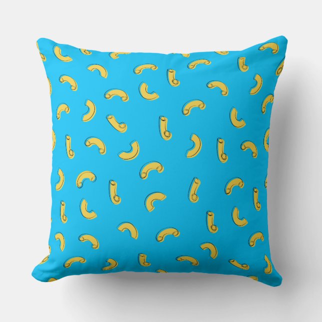 Coussin Illustration de macaronis au fromage (Recto)