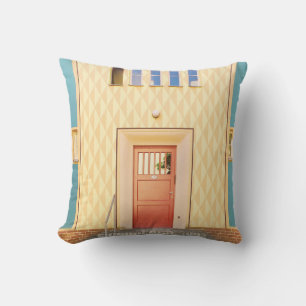 Coussin Illustration de maison jaune
