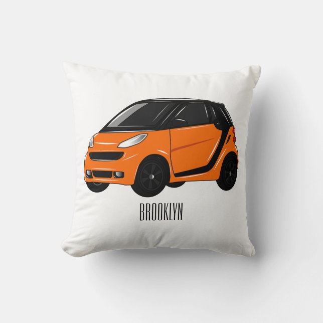 Coussin Illustration de micro-voiture (Recto)