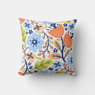 Coussin illustration de motif floral