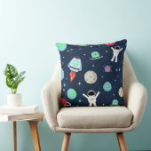 Coussin illustration de motif spatial (Chaise)