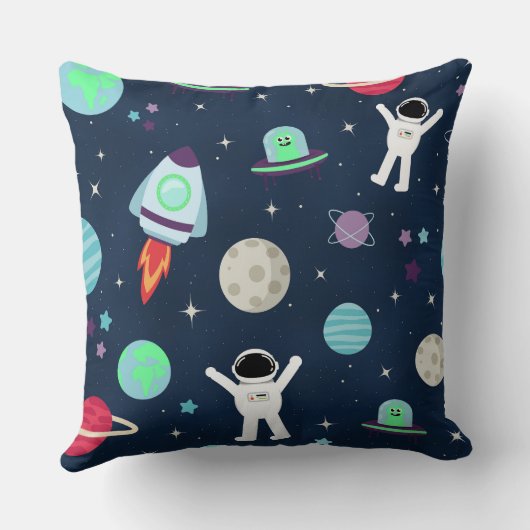 Coussin illustration de motif spatial (Verso)