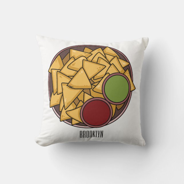 Coussin Illustration de Nachos (Recto)