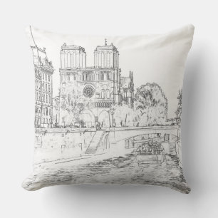 Coussin Illustration de Notre Dame de Paris