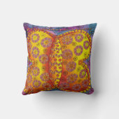 Coussin Illustration de papillon à motif aquarelle (Verso)