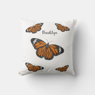 Coussin Illustration de papillon monarque