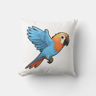 Coussin Illustration de perroquet de dessin animé