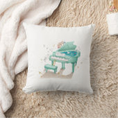 Coussin Illustration de piano vert (Couverture)