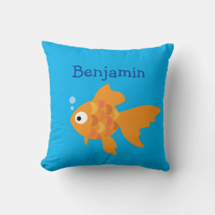 Coussin Illustration de poisson d'or convivial