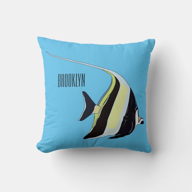 Coussin illustration de poisson idole de Mozart de dessin  (Recto)