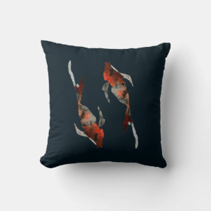 Coussin Illustration de poisson koi aquarelle