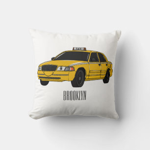 Coussin Illustration de taxi