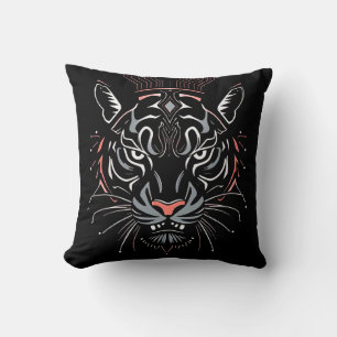 Coussin Illustration de tête de tigre