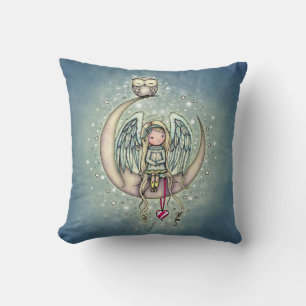 Coussin Illustration de Twinkle Little Angel and Owl