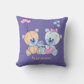 Coussin Illustration des nounours et des ballons (Recto)