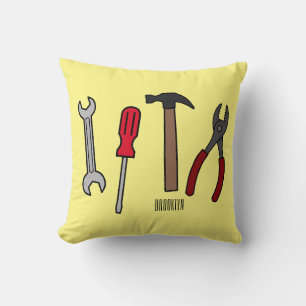 Coussin Illustration des outils de menuiserie