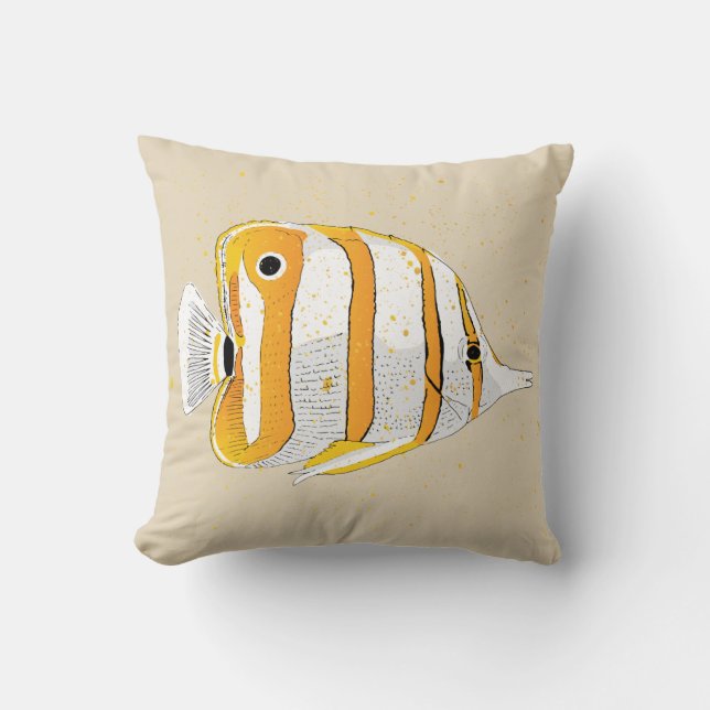 Coussin Illustration des poissons-anges Impression des poi (Recto)