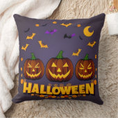 Coussin Illustration d'Halloween avec des citrouilles Jack (Couverture)