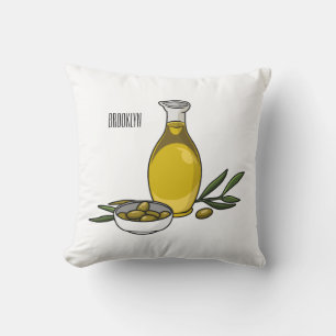 Coussin Illustration d'huile d'olive