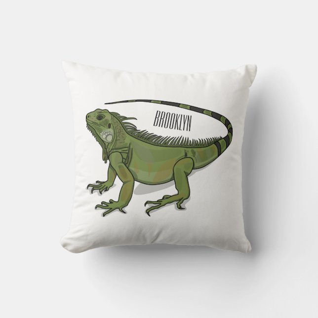 Coussin Illustration d'Iguana (Recto)