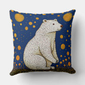 Coussin Illustration d'ours polaire (Verso)
