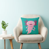 Coussin Illustration drôle Axolotl (Chaise)