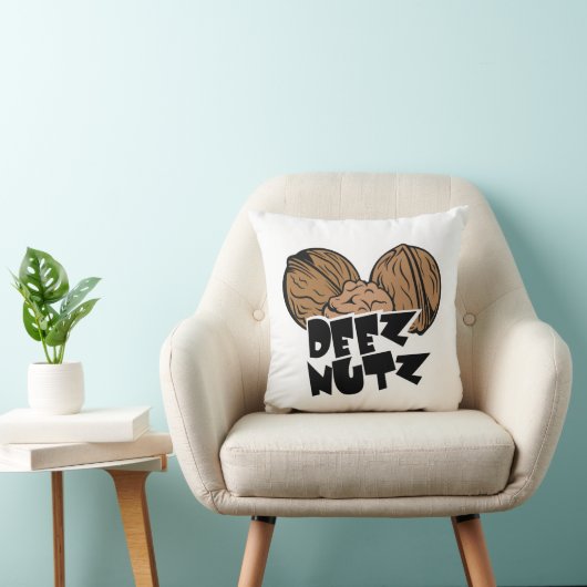 Coussin Illustration drôle de Deez Nutz (Chaise)