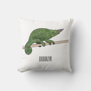 Coussin Illustration du caméléon de Jackson