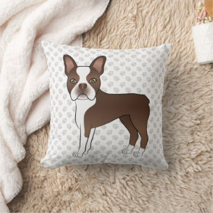Coussin Illustration du chien de caricature Chocolate Bost
