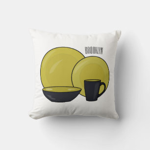 Coussin Illustration du jeu de produits de table