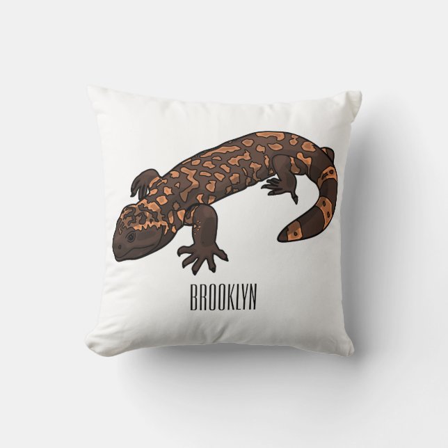 Coussin Illustration du monstre Gila (Recto)