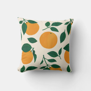 Coussin Illustration du Motif de fruits orange
