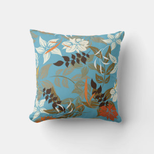 Coussin Illustration du motif floral : Retour Vintage sans