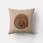 Coussin Illustration du petit hérisson mignon Whimsy (Verso)