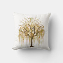 Illustration d'un arbre saule pleureur doré