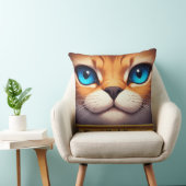 Coussin Illustration d'un chat mignon aux yeux bleus brill (Chaise)