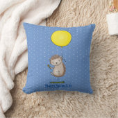 Coussin Illustration d'un hérisson mignon et heureux avec  (Couverture)