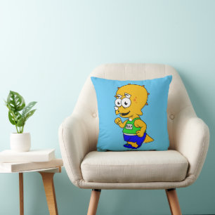 Coussin Illustration D'Un Tricératops Runner.