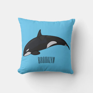 Coussin Illustration d'une baleine tueuse